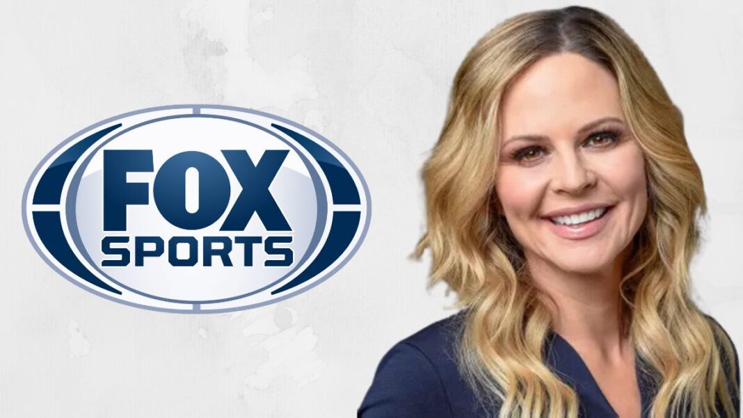 Fox Sports Logo and a photo of Shannon Spake