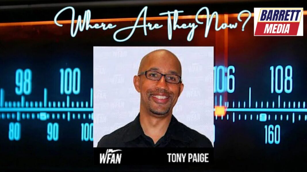 Graphic for a Where Are They Now Feature on Tony Paige from WFAN