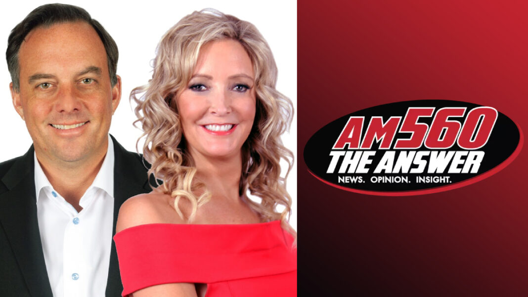 A photo of Dan Proft, Amy Jacobson, and AM 560 The Answer