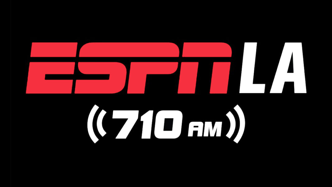 A photo of the ESPN LA 710 logo