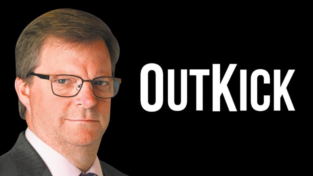 A photo of Glenn Guilbeau and the OutKick logo