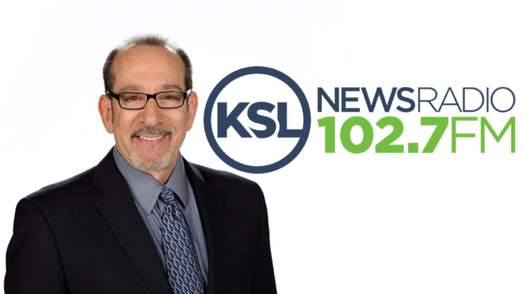 A photo of Jeff Caplan and the KSL Newsradio 102.7 logo