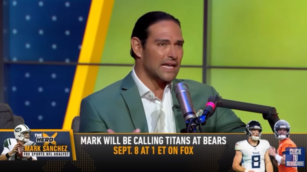 Screengrab of Mark Sanchez on The Herd with Colin Cowherd