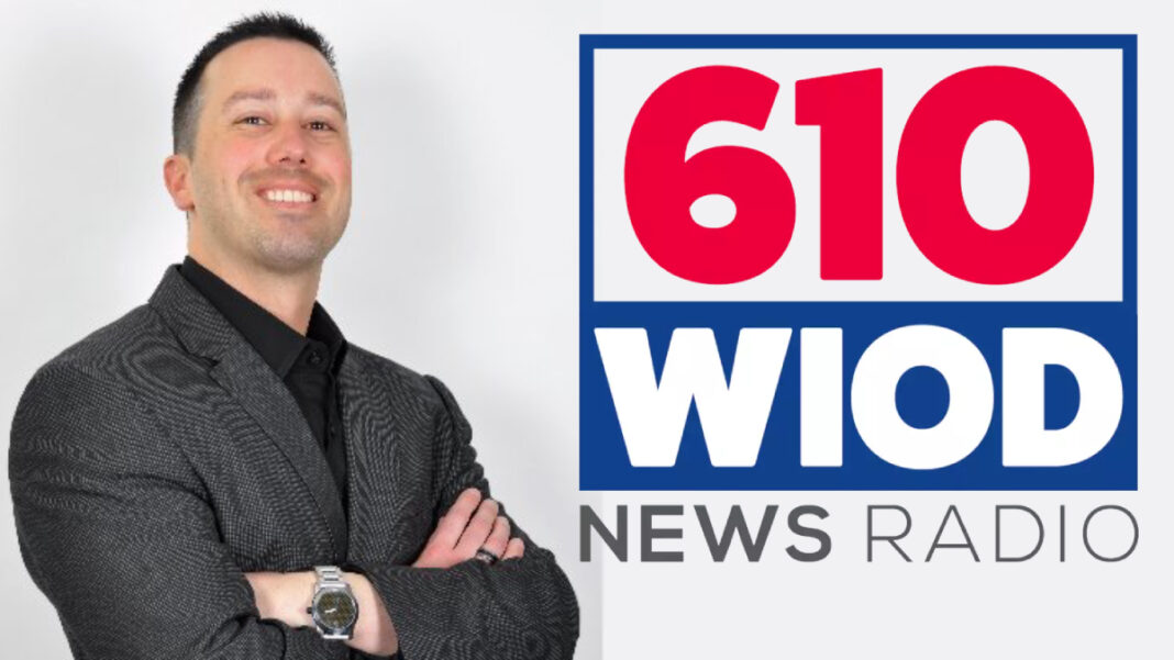 A photo of Ryan Gorman and the 610 WIOD logo