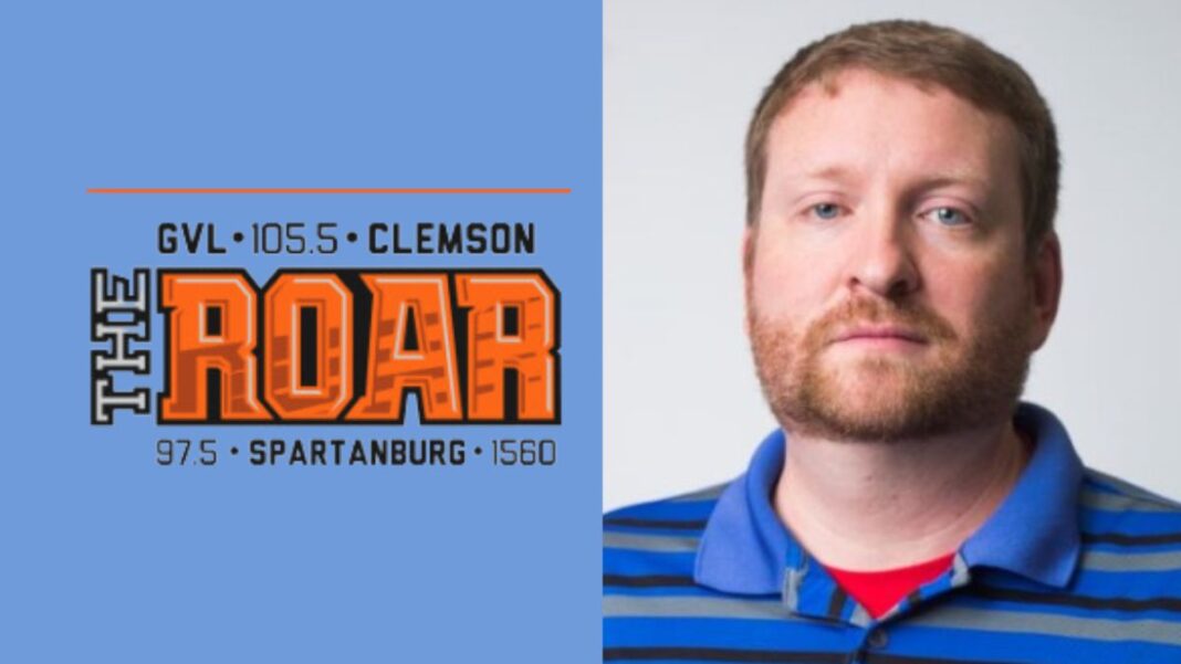 Logo for The Roar and a photo of Brad Senkiw