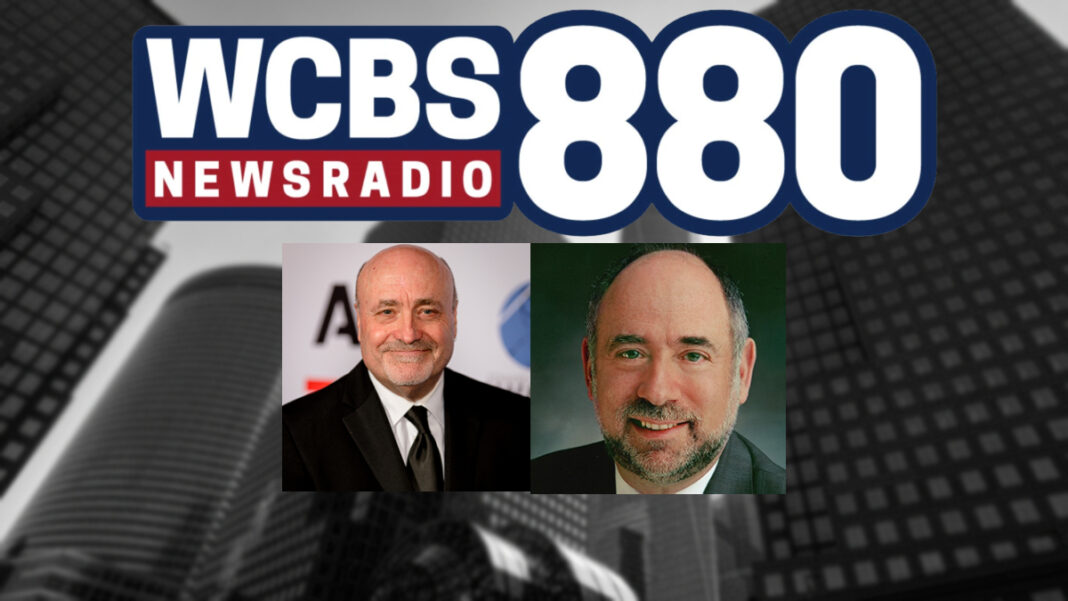 A photo of Tim Scheld and Harvey Nagler with the WCBS 880 logo