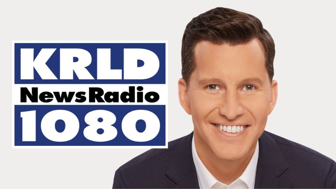 A photo of Will Cain and the 1080 KRLD logo