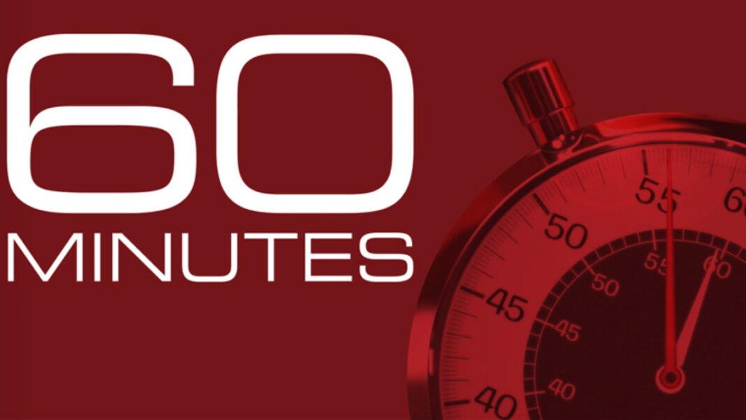 A photo of the 60 Minutes logo