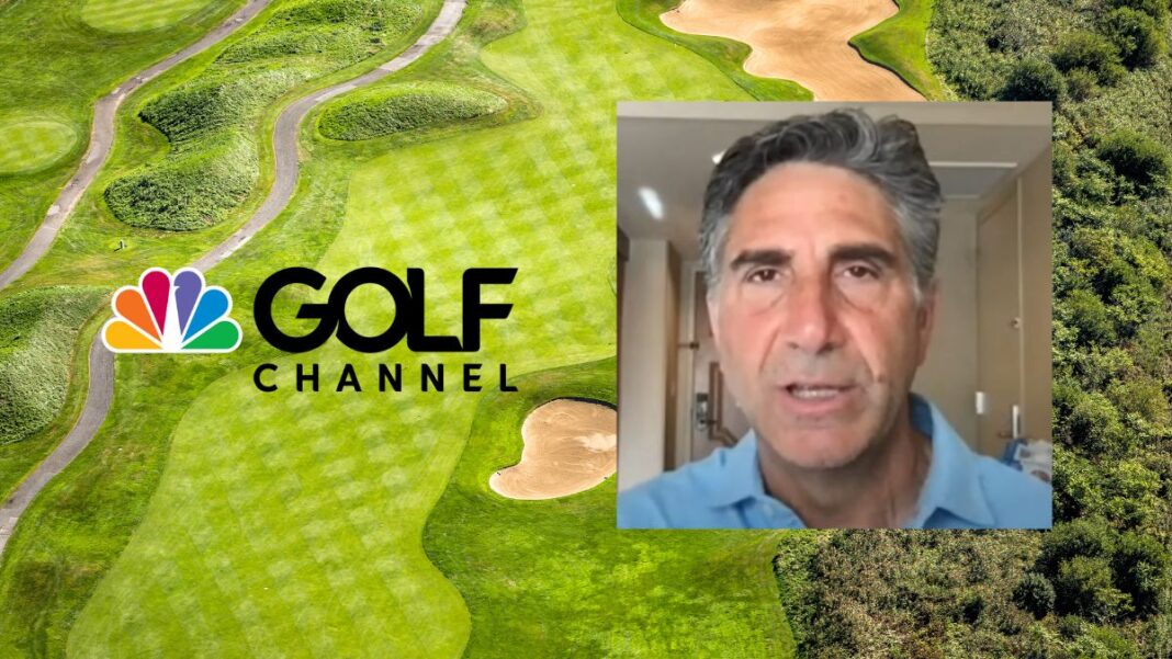 Photo of Bob Papa and a logo for Golf Channel