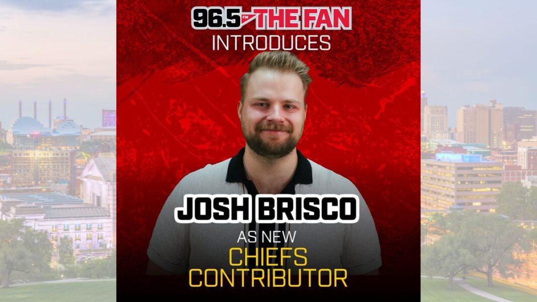 Graphic announcing Josh Brisco as a new contributor to 96.5 The Fan