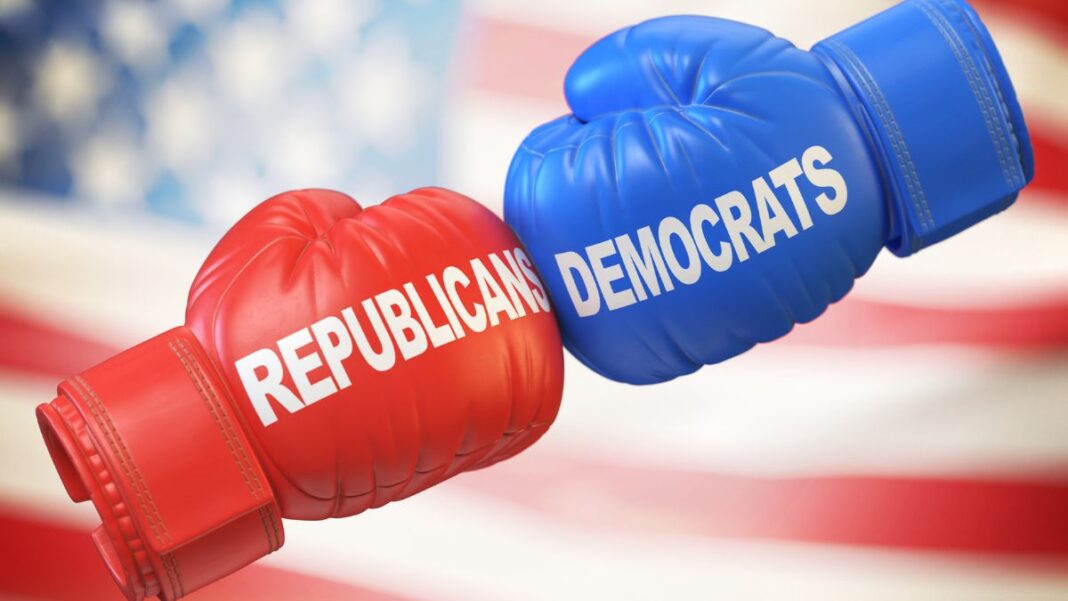 Graphic showing republicans vs democrats