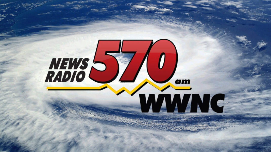 A photo of the 570 WWNC logo