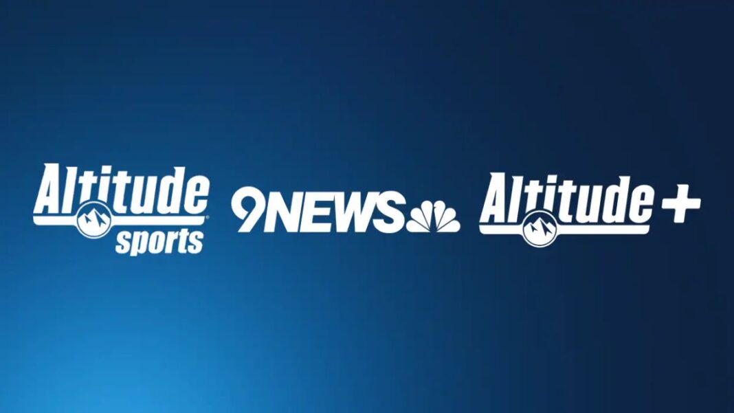 Logos for Altitude Sports 9News and Altitude+