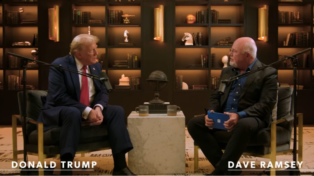 A photo of Dave Ramsey and Donald Trump