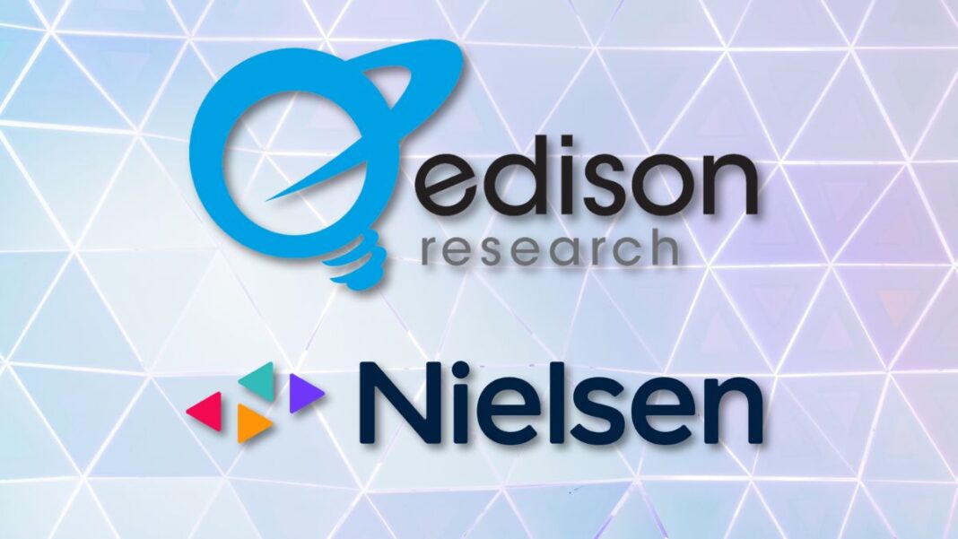 A photo of the Edison Research and Nielsen logos