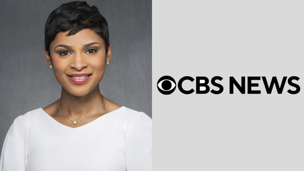 A photo of Jericka Duncan and the CBS News logo