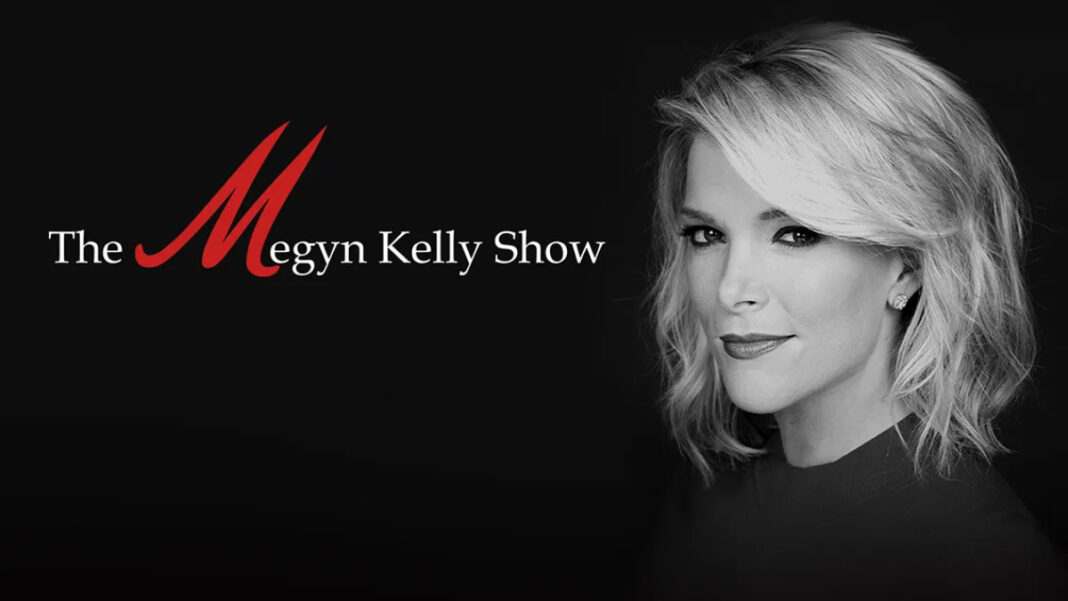 A photo of Megyn Kelly and her show logo