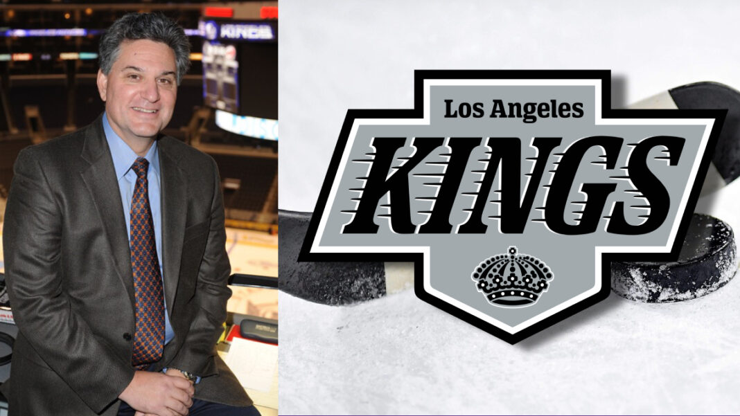 A photo of Nick Nickson and the LA Kings logo