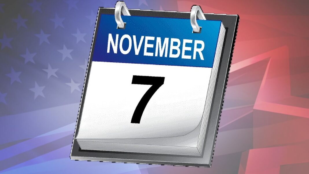 calendar showing the date November 7th