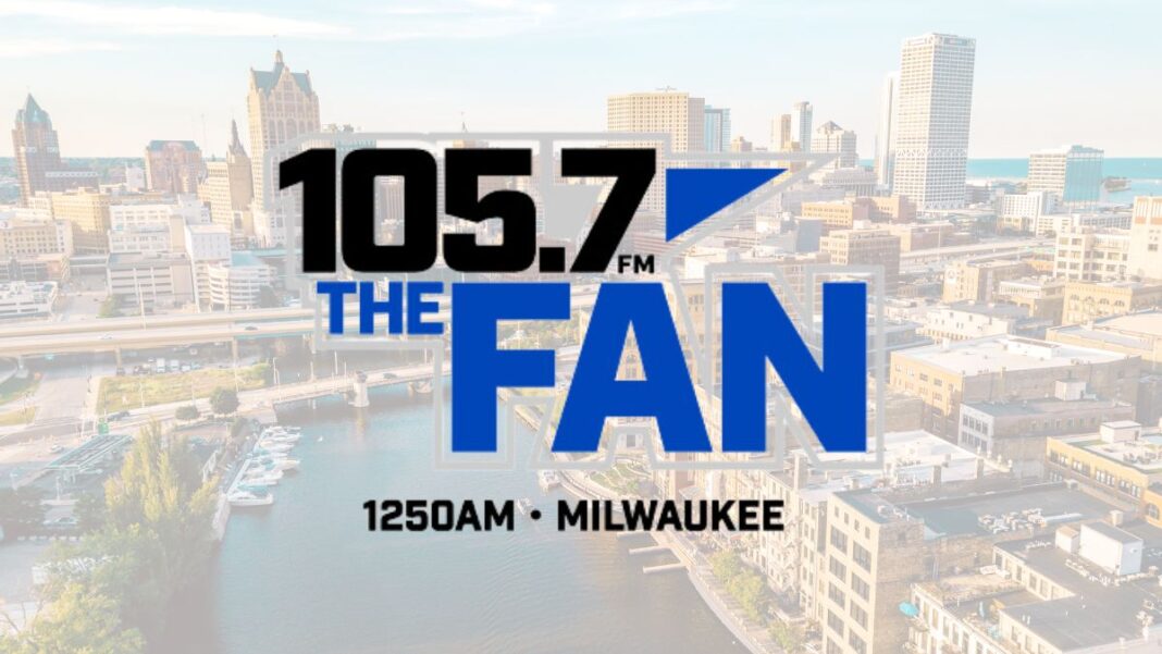 logo for 105.7 The Fan in Milwaukee