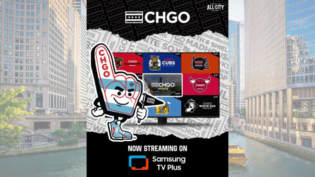 Graphic for CHGO launching on Samsung TV