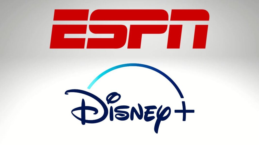 logos for ESPN and Disney+