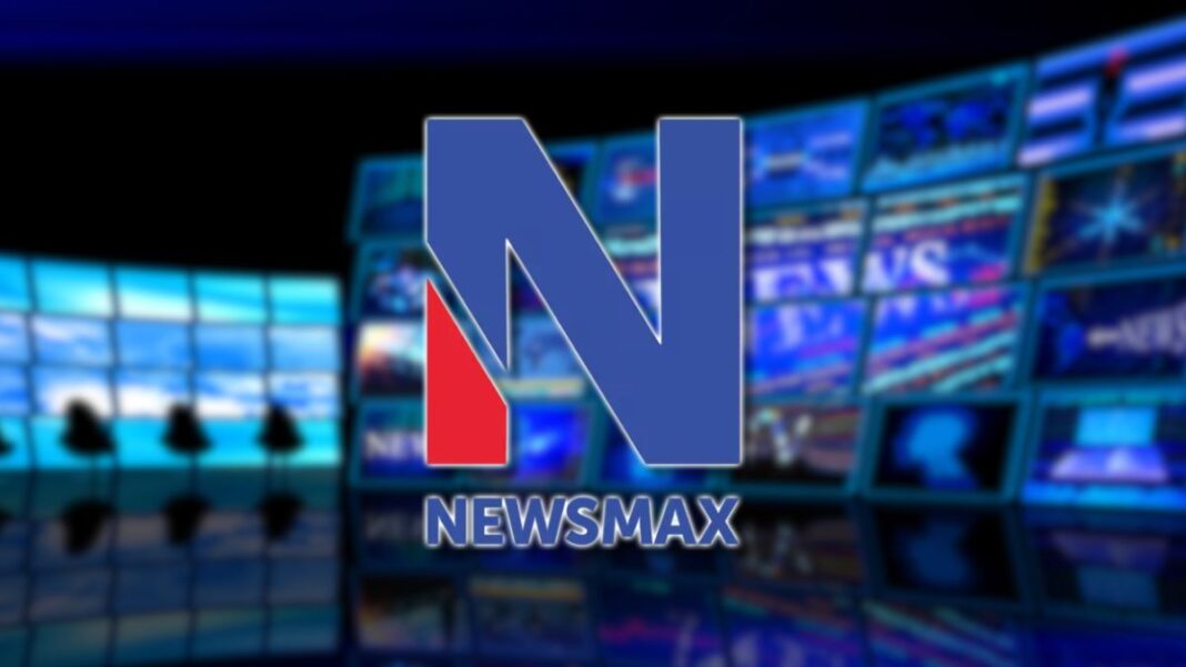 A photo of the Newsmax logo