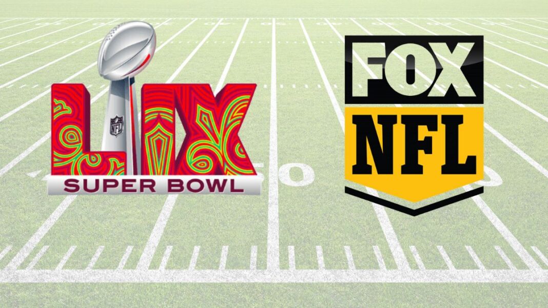 Logos for Super Bowl LIX and NFL on FOX