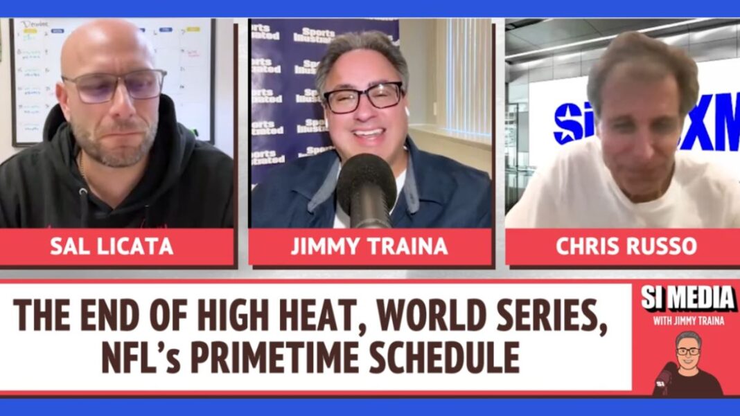 Screengrab of SI Media with Jimmy Traina podcast with Sal Licata and Chris 'Mad Dog' Russo